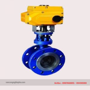 Van bướm liền mặt bích điện điều khiển