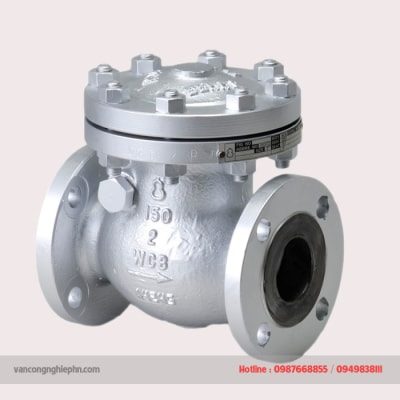 Van 1 chiều inox gang nối bích