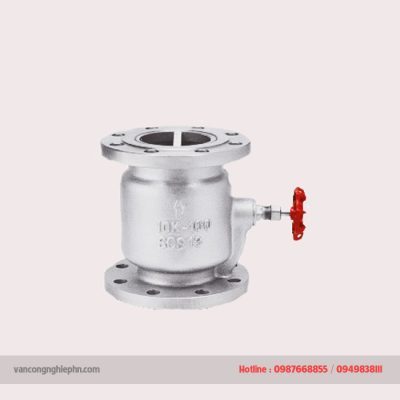 Van 1 chiều lò xo inox nối bích