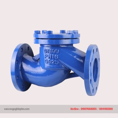 Van 1 chiều inox gang nối bích