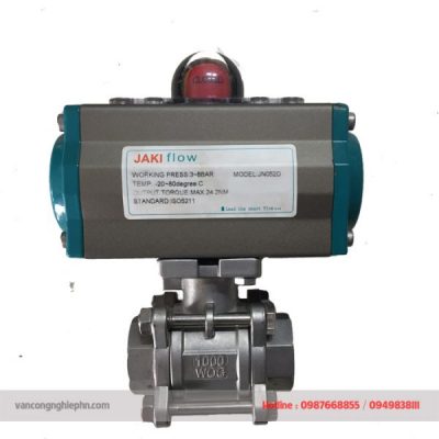 Van bi 3pc điều khiển khí nén inox